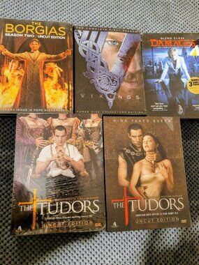 Historical Fiction DVD Bundle! | 5 Sets of DVDs Incl. "The Tudors" And "Vikings"